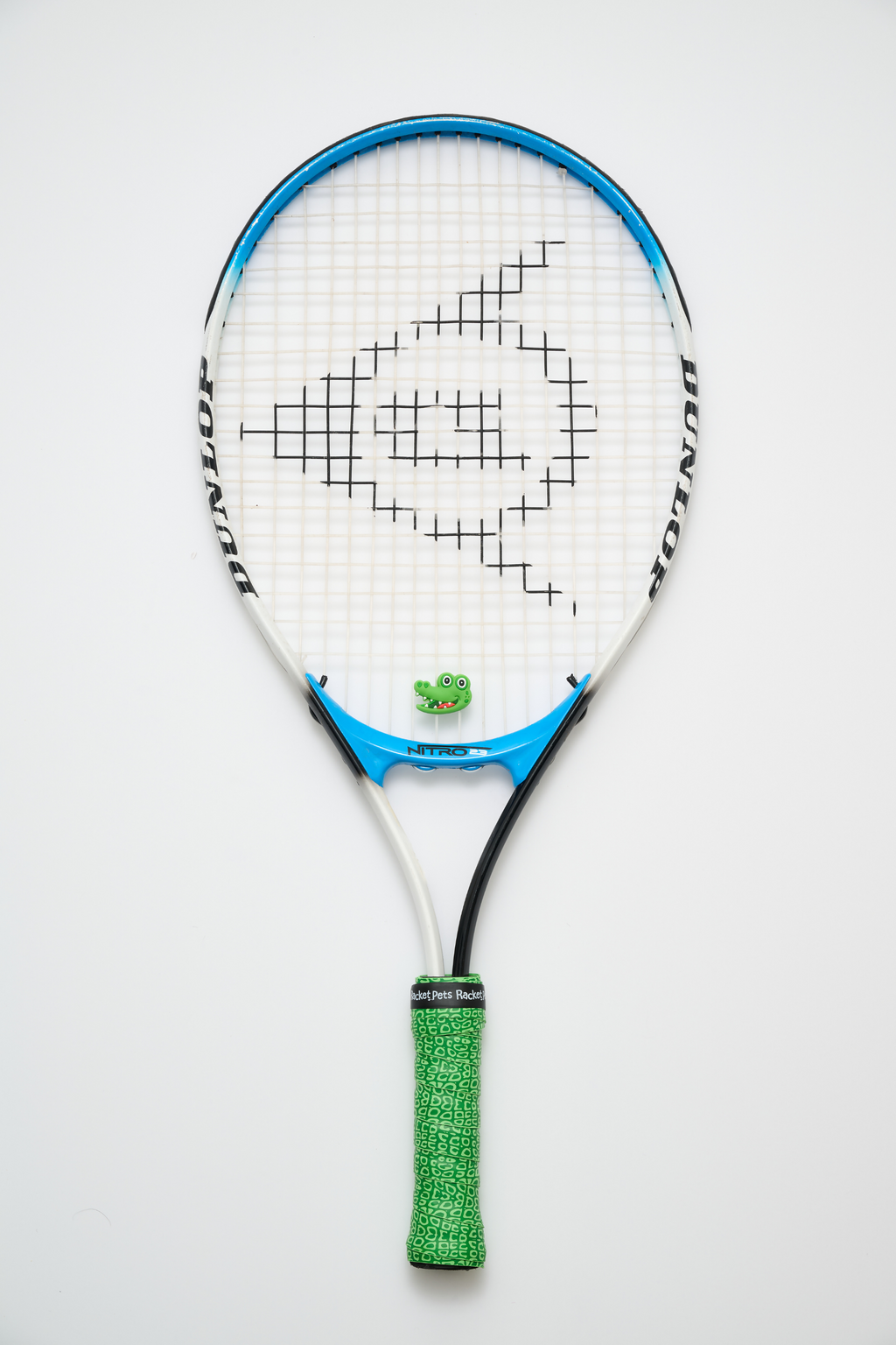 Alligator Green Tennis Overgrip Tape and Matching Shock Absorbing Dampener