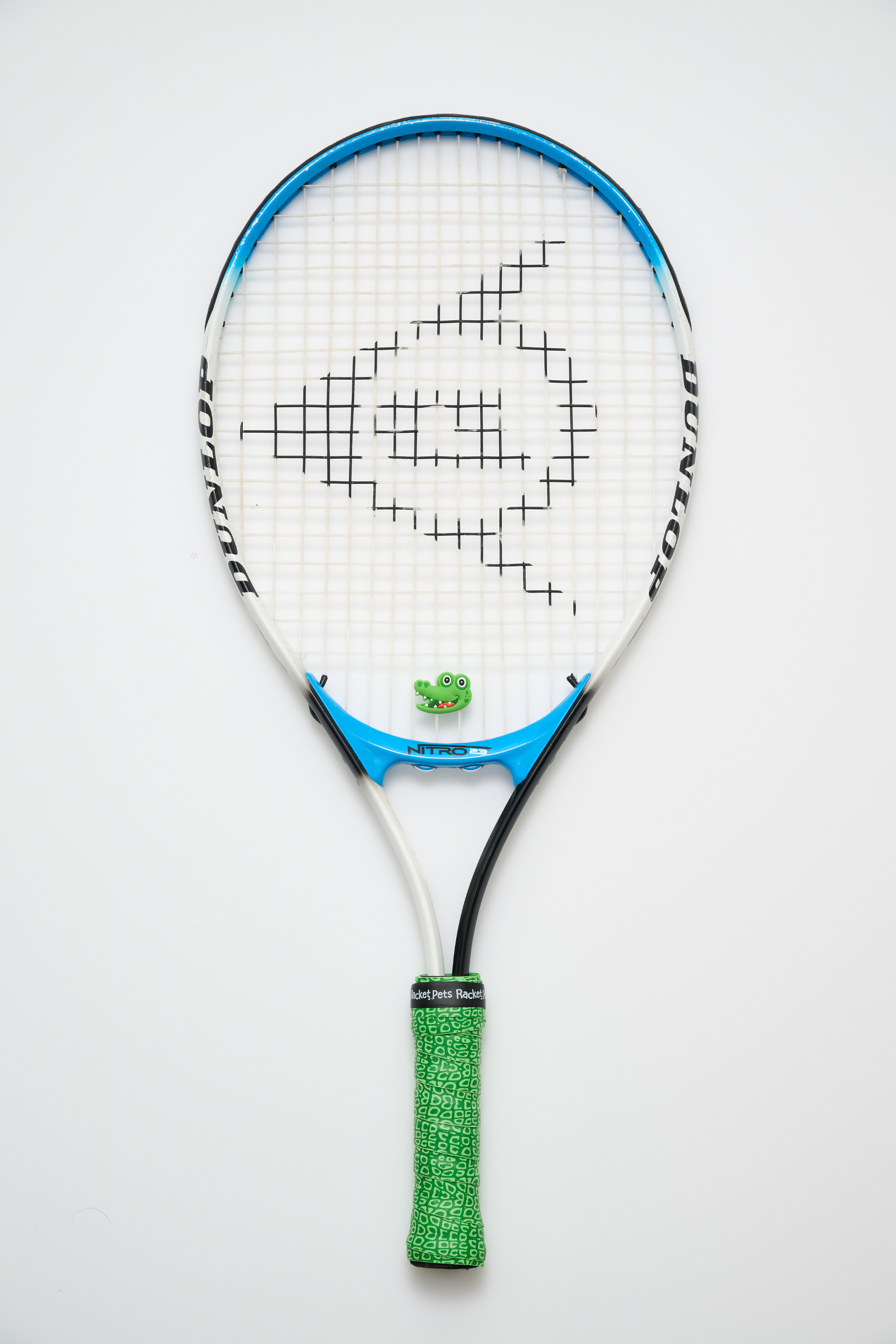 Alligator Green Tennis Overgrip Tape and Matching Shock Absorbing Dampener