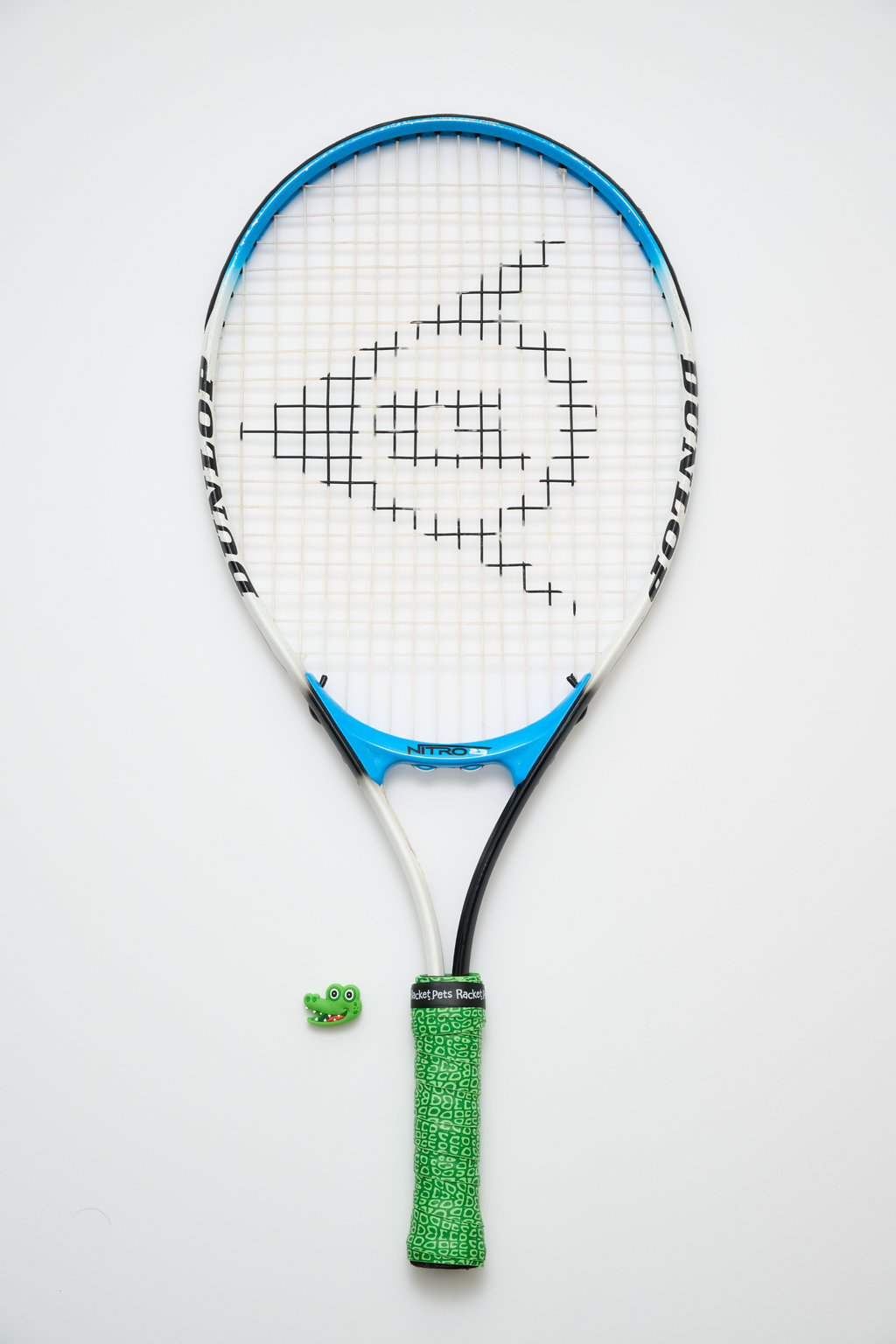 Alligator Green Tennis Overgrip Tape and Matching Shock Absorbing Dampener