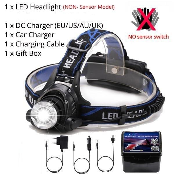 Rechargeable IR Sensor Super Bright Headlight