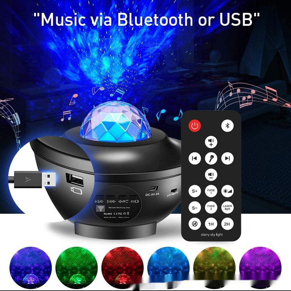 Starry Sky Projection Lamp USB Bluetooth Music