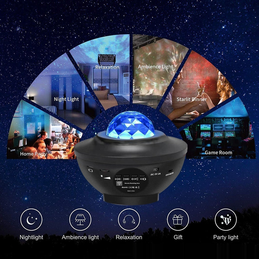 Starry Sky Projection Lamp USB Bluetooth Music