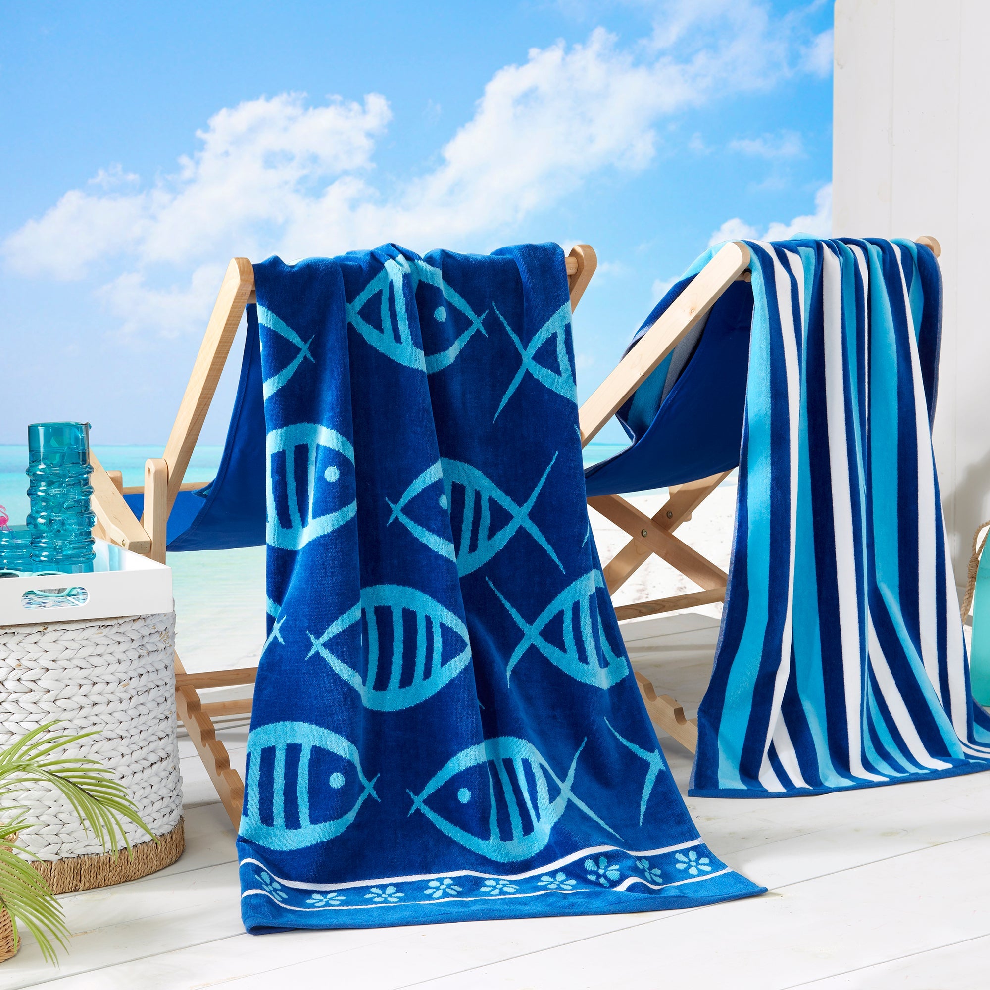 Cotton Velour Beach Towel